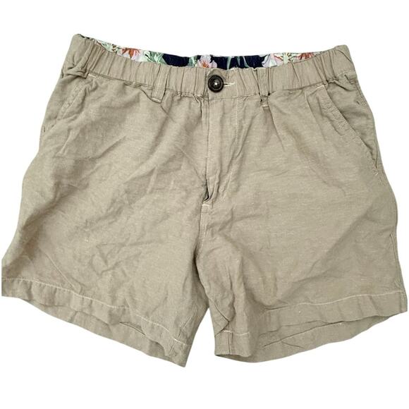Chubbies 5.5” Khaki Linen Blend Shorts Men’s Small Regular Fit Casual - Picture 1 of 7